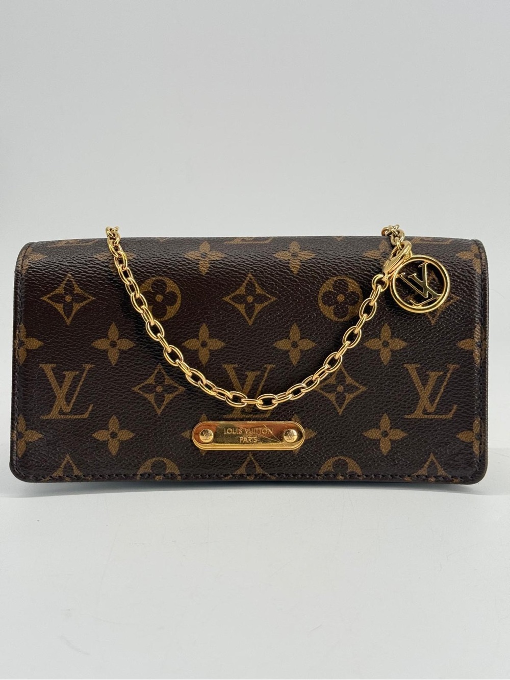 Louis Vuitton Lily Monogram Canvas Wallet On Chain